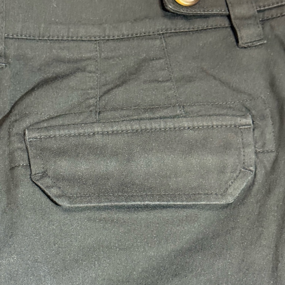 Apostrophe Petite Capri Cropped Black Cargo Pants Size 6P - Picture 5 of 7